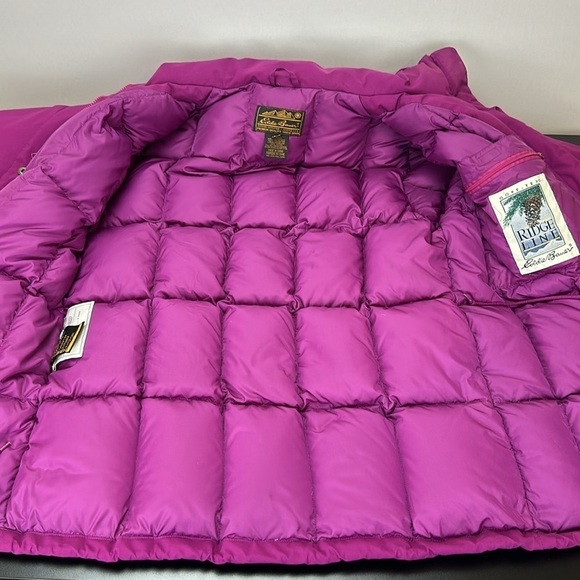Eddie Bauer Gore Tex Ridge Line Goose Down Coat Parka Small Petite Waterproof - Picture 10 of 16